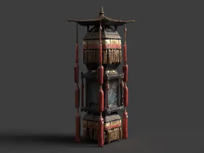 Chinese royal palace lantern   Low-poly 3D model