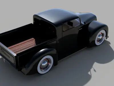RC car Old school pick up 3D print model