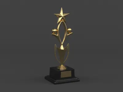 Gold Trophy Cup 3D model