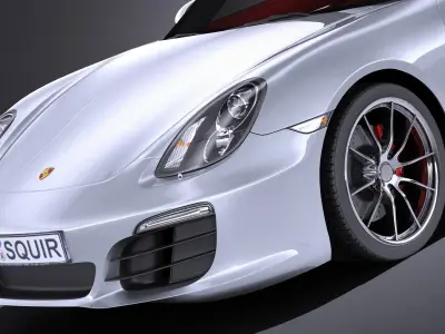 Porsche Boxster S 2016 VRAY 3D model