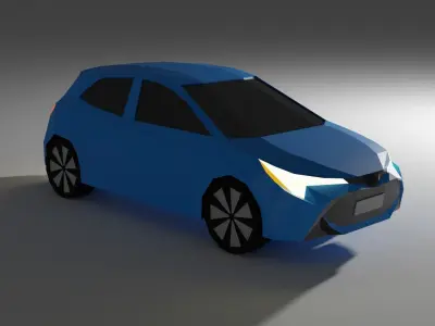 Low Poly Toyota Corolla Hatch Low-poly 3D model