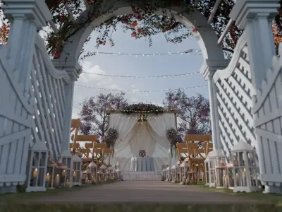 Wedding place 3D model