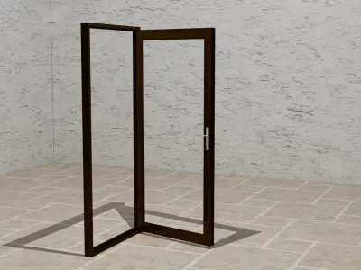 SINGLE ALUMINUM DOOR 90cm 3D model