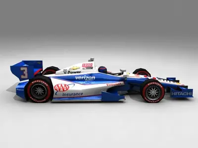 Game Ready Indycar 3D Model Low-poly 3D model