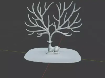 Deer Tree Accessories stand 3D print model