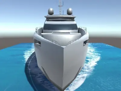 Heese Amore Mio Yatch lowpoly 3D model Low-poly 3D model