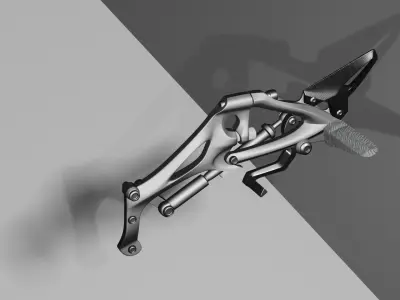 foostep ducati panigale Low-poly 3D model