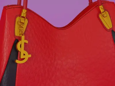 Red Handbag 3D model