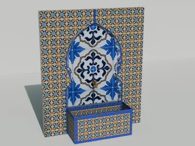 The  Moroccan traditional Fountain  3D model