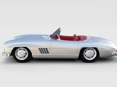 Fully Modelled Mercedes 300SL Roadster rev 3D model