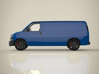Wagon chevrolet express 3D model