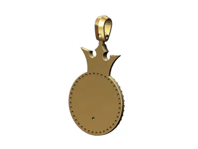 Diamond simple crown engine motor pendant 3D print model