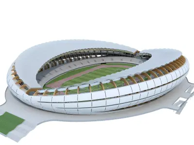 National Stadium Low-poly 3D model