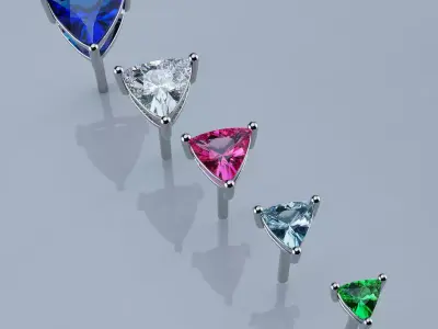Stud Earrings Trilon 3D print model