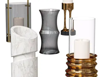 Decorative set 3D model 3