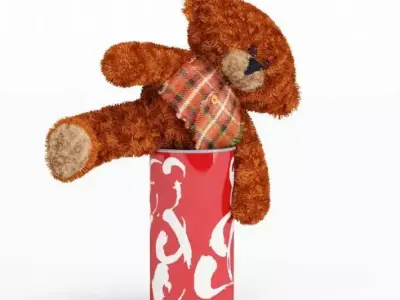 Cute Fluffy Toy 3D model