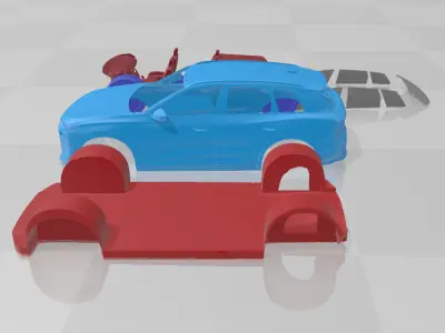 Audi Q6L e-tron - Separate Parts STL Model 3D print model