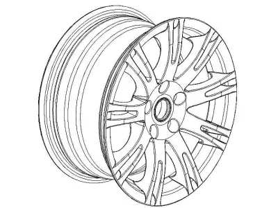 Car Classics Style Rims R18 3D model