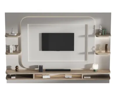Modern TV Wall 024 3D model
