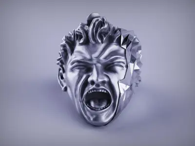 Marsyas Fear of Evolution RING CASTABLE PRINTABLE 3D print model