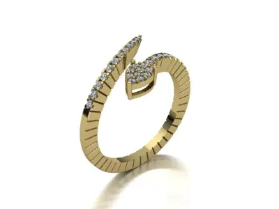 Jewelry  Ring Gold JH-565 3D print model
