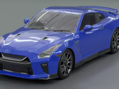 Nissan GT-R R35 Widebody Low-poly 3D model