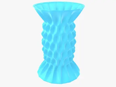 Vase porcelain blue 3D model