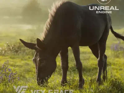 Donkey Summer UE Character Asset 3D model