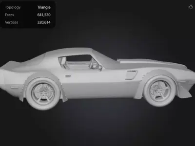 Muscle Car V1 3D model