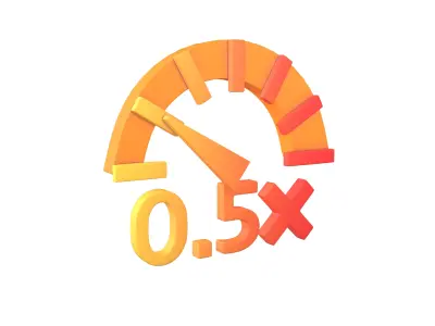 Speed 0 point 5 Symbol v1 003 Low-poly 3D model