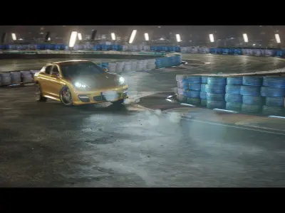 Night Drifting Car Track Vehicle Ride Drift Race Light 3D model