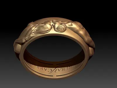KISS ENGAGEMENT RING 3D print model