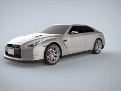 nissan gtr 4 doors 3D model