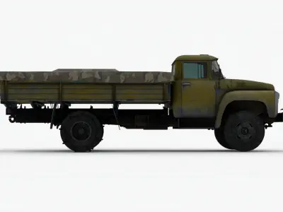OLD Truck Low-poly 3D model