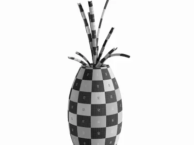 Attitude exotic vase  Low-poly 3D model