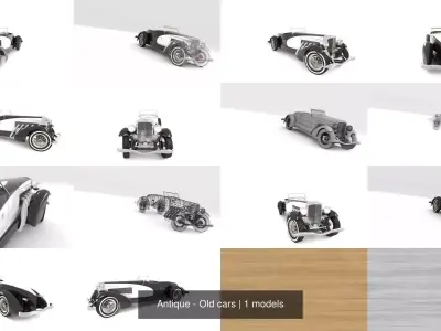 Antique - Old cars 3D Model Pack
