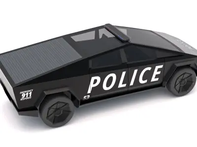 Tesla Police Cybertruck 3D model