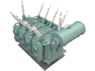 Electrical Transformer 4 3D model