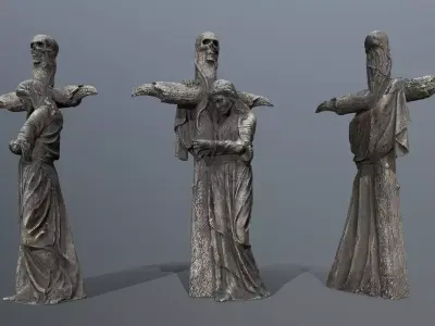 woman Statue Low-poly 3D model
