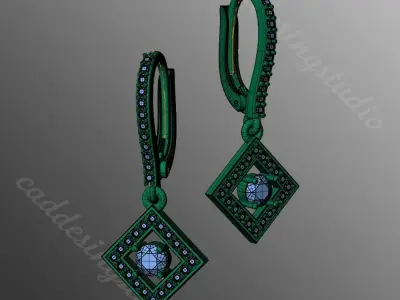 Earrings bi 9 3D print model