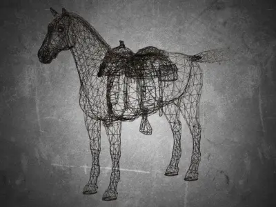 Horse - Death 3D model