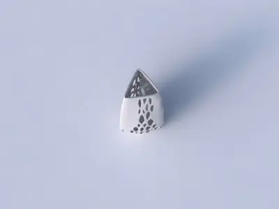 Vase triangle with organic lattice on edges 3D print model