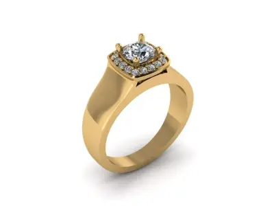 Jewelry Diamond Ring 3D print model 32