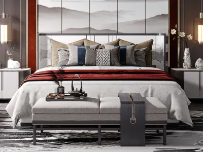  Chinese Bedroom interior 133 3D model