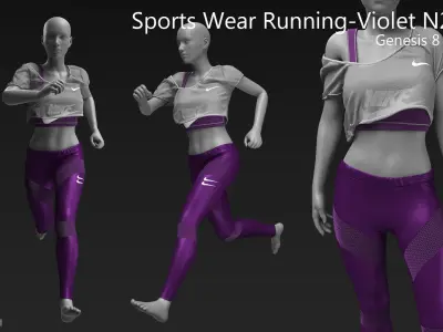 Sports Wear Running N1 27   CLO3D ZPRJ FBX OBJ MTL 3D 3D model