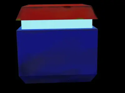  Chest in 3d low poly Low-poly 3D model