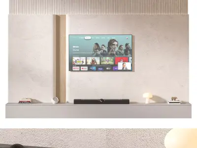 TV wall set 17 3D model