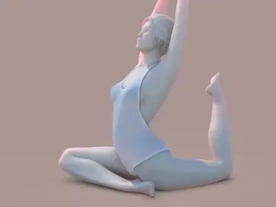 Woman Yoga 06 3D print model