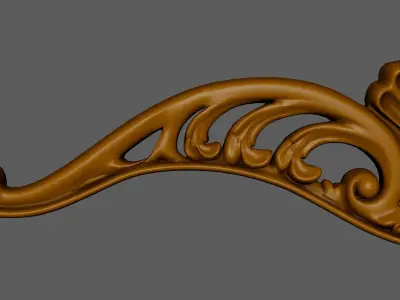 Gate Iron Flower Metal Art Decoration 3D model