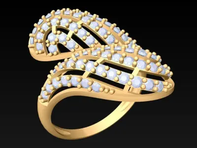 Diamond Ring - Womens Rings - GN127 3D print model